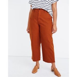 Madewell Curvy Slim Emmett Wide-Leg Crop Pants sz 34 / 18